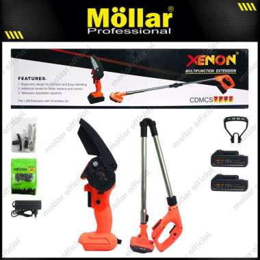 XENON CDMCS1846 Cordless Mini Chainsaw 4" Baterai 18V Sambungan Extension Gergaji Mesin