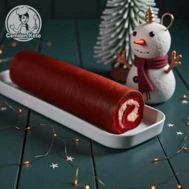 CEMILAN KETO BOLU GULUNG RED VELVET No sugar / No gluten / Low carb / Rendah karbo / Bebas gula / Be