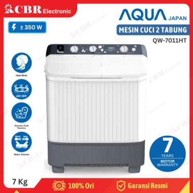 Mesin Cuci AQUA 2 Tabung 7 KG QW-7011HT (Manual) - Batam