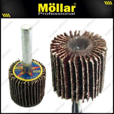 MOLLAR Amplas Flap Wheel 25x25x6 mm Grit 60 Mata Bor Gerinda Tuner Die Grinder
