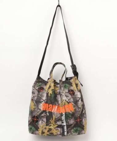 BAPE FOREST CAMO SHOULDER TOTE M BEIGE