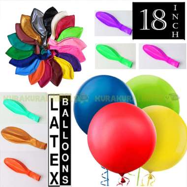 18 Inci Inch Balon Latex Doff Balon Warna Doff Inch Besar Jumbo Pesta Putih