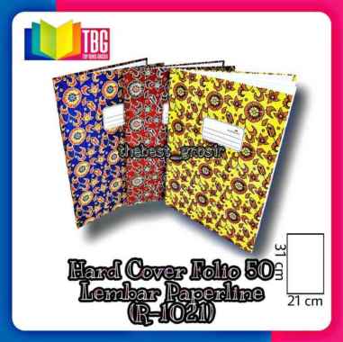 1 PCS HARD COVER FOLIO 50 LEMBAR PAPERLINE / BUKU BESAR / BUKU PEMBUKUAN (R-1021)