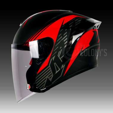 NJS KAIROZ V2 MOTIF RAIZER BLACK DOFF RED M