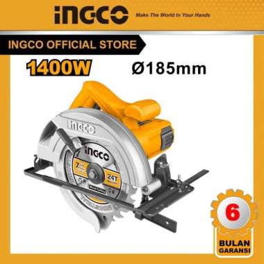 Mesin Gergaji Potong Circular Saw 7" INGCO CS18538 7 inch 1400 Watt