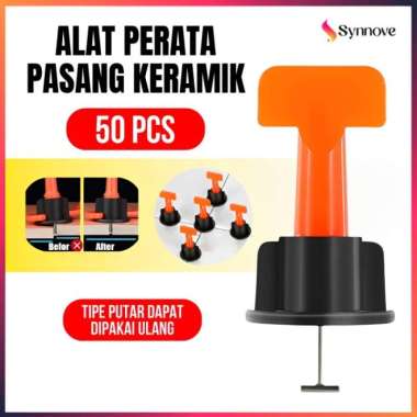 Alat Perata Keramik 50 PCS Tipe Putar Alat Pasang Nat Keramik Kramik Perata Granit Spacer Tile Level