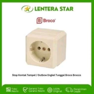 Stop Kontak Tempel Outbow Broco Colokan Tunggal