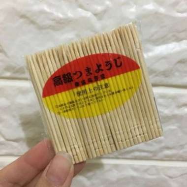 Tusuk Gigi Bambu tabung Refill / Pembersih Gigi Bambu / Tusuk gigi bambu toothpick Refill80pc