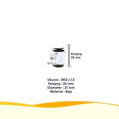 ( 1Biji ) Mur Roda Fujita lug nut Avanza / Xenia / Grand Max / Luxio M12 x 1.5 Mur Roda Mobil Mur Ro