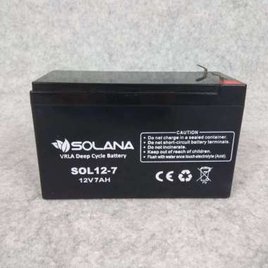 BATTERY UPS/SPRAYER/ SOLANA VRLA DEEP CYCLE 12V 7AH AKI KERING SOLANA UPS ICA APC PROLINK SOL12-7 7A