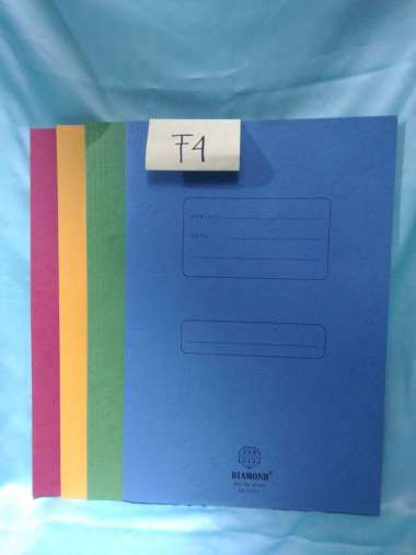 Map Kertas Diamond Polos 5002 Hijau Kuning Merah Biru isi 10pcs READY STOCK Kuning