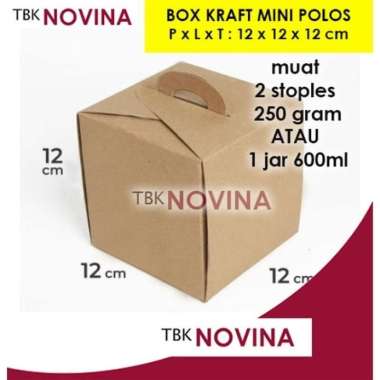 KOTAK KUE JAR / BOX MIKA JAR KRF MINI POLOS GBL