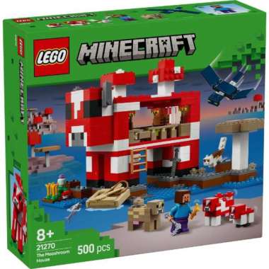 LEGO Minecraft 21270 The Mooshroom House (500 Pieces), Building Block, Toys, Bricks