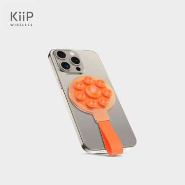 KIIP WIRELESS SUCTION CUP MAGNETIC PHONE RING HOLDER MINIMALIS M3 Orange