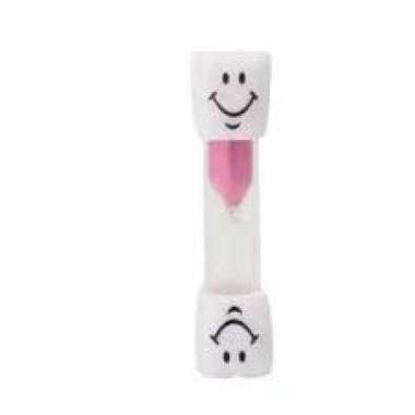 Jam Pasir -+3 Menit Timer Sikat Gigi Anak Mainan Penghitung Waktu Jam Pasir Smile Pink