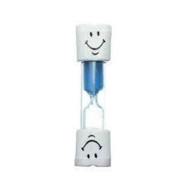 Jam Pasir -+3 Menit Timer Sikat Gigi Anak Mainan Penghitung Waktu Jam Pasir Smile Biru