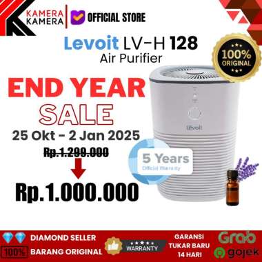 Levoit Desk Air Purifier Dual HEPA Filter H13 LV-H128 Aromatherapy - White