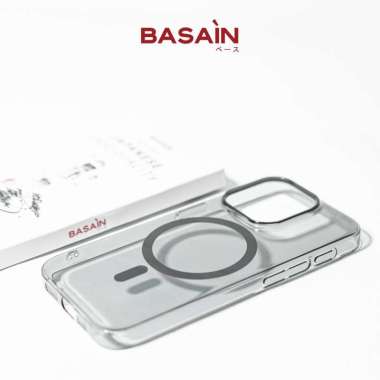 BASAIN Casing iPhone 13/Pro/Max Ultra FLEX MagSafe Case | Anti Yellowing 13 Crystal Black