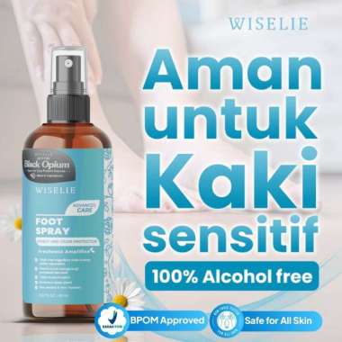 Wiselie Foot Mist Organik Sanitizer Spray Deodorant Penghilang Bau Kaki Efektif Spray Bau Sepatu den