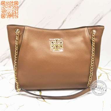 TORY Burch Britten Tote Bag in Bark Bark