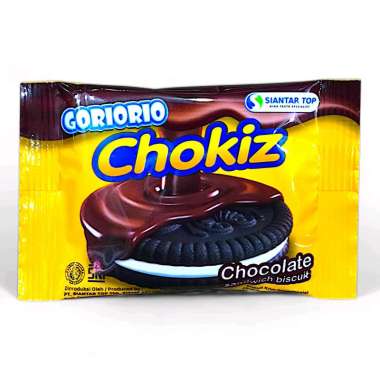 Cemilan Kelas Sultan Ga Bikin Kantong Bolong: GORIORIO CHOKIZ 10 x 9 Gram Biskuit Coklat Dengan Krim