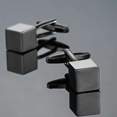TOMMY CUFFLINK - kancing manset kancing lengan kemeja 02 BLACK CUBE