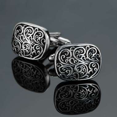 TOKO1973 TOMMY CUFFLINK - kancing manset kancing lengan kemeja 04 SILVER VINTAGE