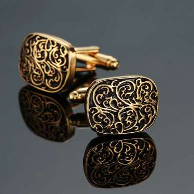 TOMMY CUFFLINK - kancing manset kancing lengan kemeja 05 GOLD VINTAGE