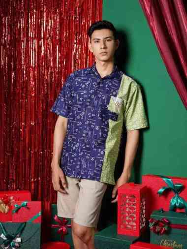 Batik ENOM - Kemeja Batik Pria Lengan Pendek - Senandung Series - Axel Axel A L