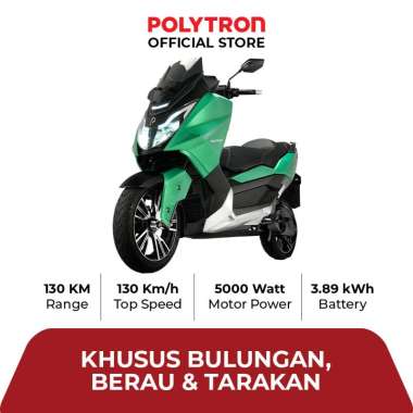 POLYTRON Fox 500 Electric Sepeda Motor Listrik - OTR Bulungan, Berau, Tarakan Green Emerald