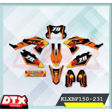 decal klx bf150 full body supermoto stiker motor klx bf150 stiker motor keren stiker motor trail mot