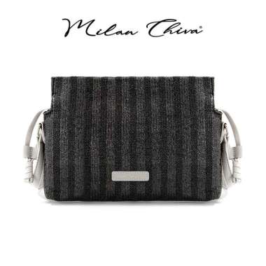 Milan Chiva Nuna Bag Tas Serut Selempang Wanita Fashion Sling Bag Black Grey
