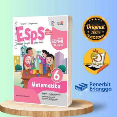 Buku ESPS Matematika Kelas 6 SD Kurikulum Merdeka Erlangga