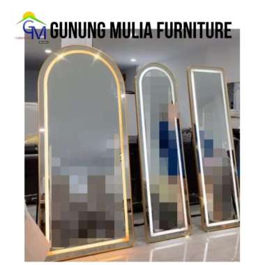 Kaca Cermin / Standing Mirror Oval / Petak 50X170 Oval