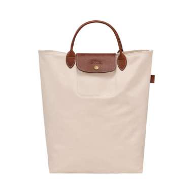 Longchamp Le Pliage Original Medium North-South Tote Bag Paper White