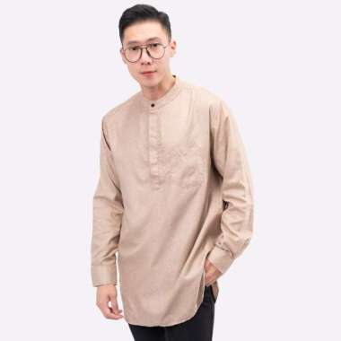 Jane Frey Clothing 8206 Kurta Panjang Pria M-XXL XL AH Izzan Cream
