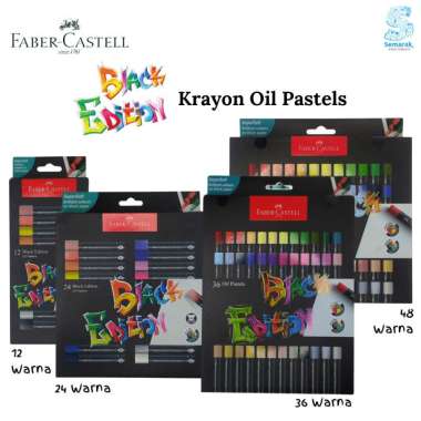 Faber Castell Black Edition Krayon Oil Pastels Stylish - Set 12 / 24 / 36 / 48 Warna 36 Warna