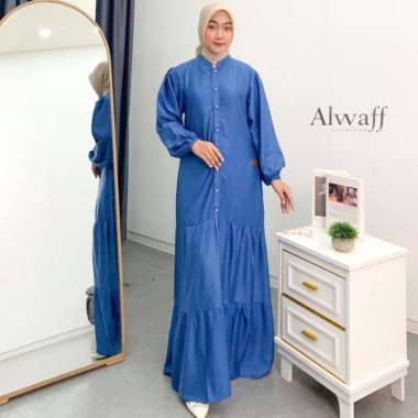 Gamis Abaya Denim Syar'i untuk Lebaran & Ramadhan - Model List Elegan & Simple