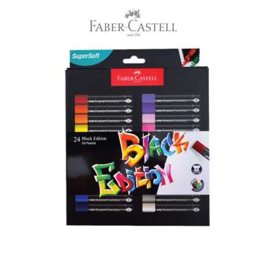 Faber-Castell Krayon Minyak Black Edition Oil Pastel Series Set 24