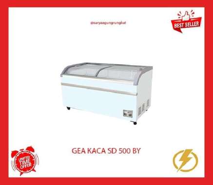 FREEZER BOX KACA GEA 500 LITER 400 WATT - SD 500 BY FREE ONGKIR SBY