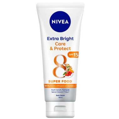 Nivea body lotion and body serum 180 ml care protect spf 15