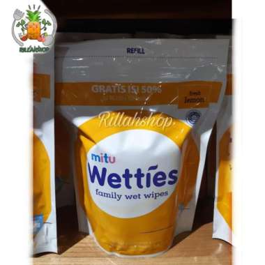 Mitu Wetties Tisu Basah Antiseptik Aroma Lemon Refill