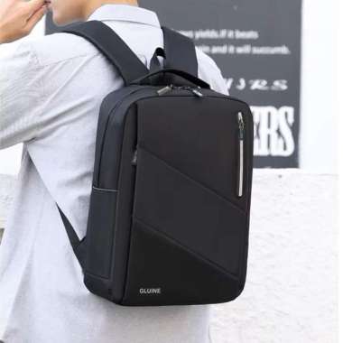 GLUINE 9168 Tas Modern Laptop Backpack / Ransel Waterproof Size 14 - 15.6 inch Hitam