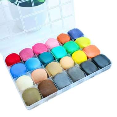 Eggdoh Playdoh Dough 10 warna 24 Edible Colorful Candy by GH EduPlay 24 Sekat