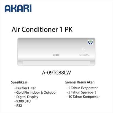 AC SPLIT AKARI 1 PK 09TC88 Unit Only