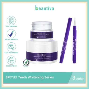 Breylee Teeth Whitening Powder & Pen - Mencerahkan Gigi Teeth Powder 55gr