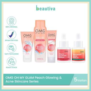 OMG OH MY GLOW Peach Glowing & Mugwort Acne Series Cream 25gr