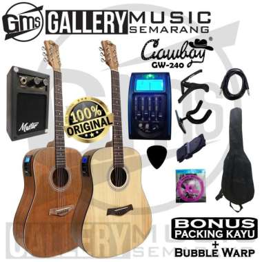ORIGINAL!!! Gitar Akustik Elektrik Cowboy GW-240 NA/NS EQ LC Prener AKUSTIK MURAH GW-240 NS