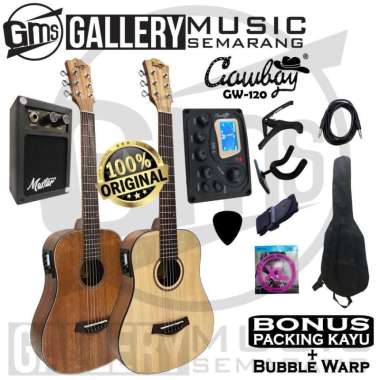 ORIGINAL!!! Gitar Akustik Elektrik ¾ Cowboy GW-120NA GW 120NS EQ AW-1 PAKET D GW-120 NS