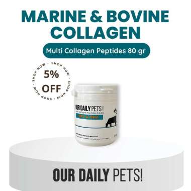 ODP MARINE & BOVINE MULTI COLLAGEN CAT DOG SUPPLEMENT HAIR N SKIN DOG CAT 80 GRN